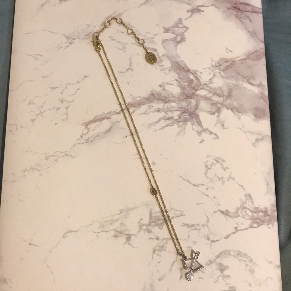 Y2K Juicy Couture Bow and Arrow Swarovski Necklace - Picture 2 of 7